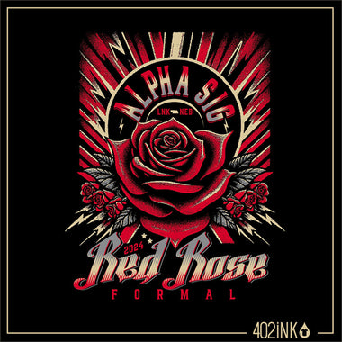 Bold Red Rose Formal Shirt