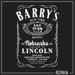 Barry’s Old Time Whiskey Label Design