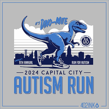 2024 Capital City Autism Run Dinosaur