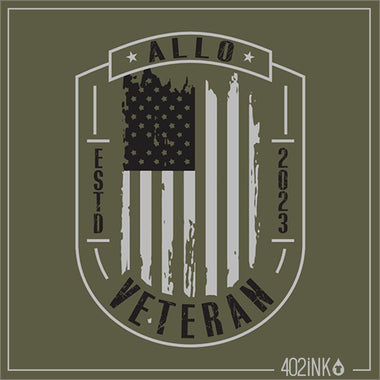 Allo Veteran Flag Badge