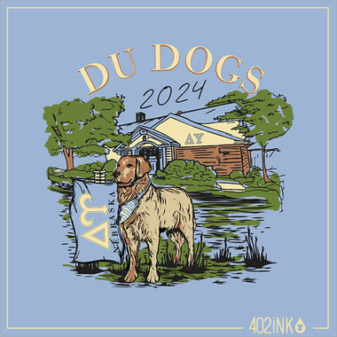 Illustrated Greek House Dog Shirt
