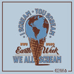 Earth Week Globe Ice Cream Cone