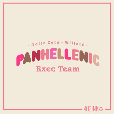 Panhellenic Executive Team Bubble Letters