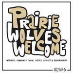 Prairie Wolves Welcome Playful Lettering
