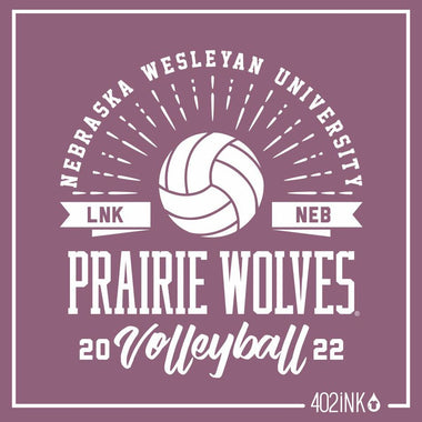 Prairie Wolves Volleyball Sunburst Emblem