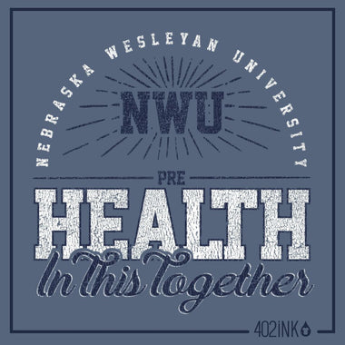 Pre Health In This Together Collegiate Lettering